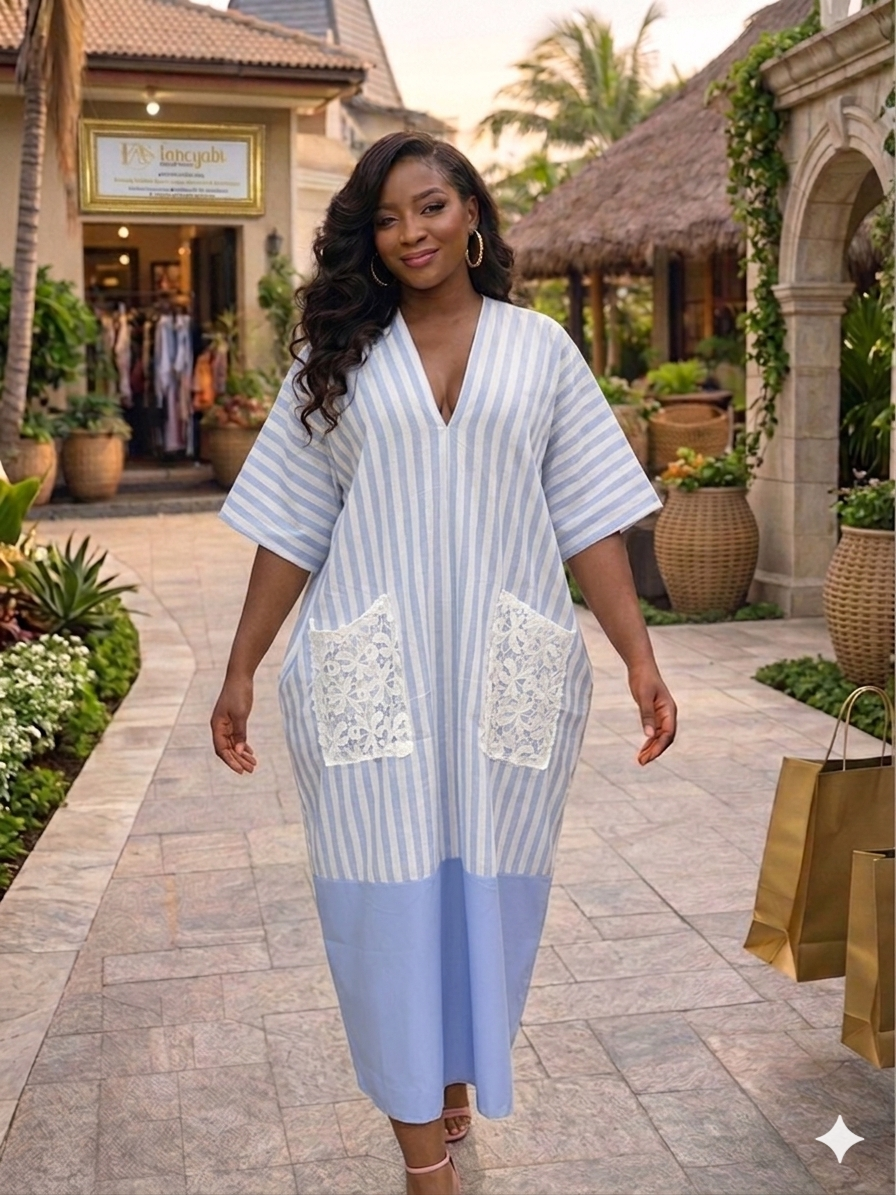 Fancy blue bubu gown