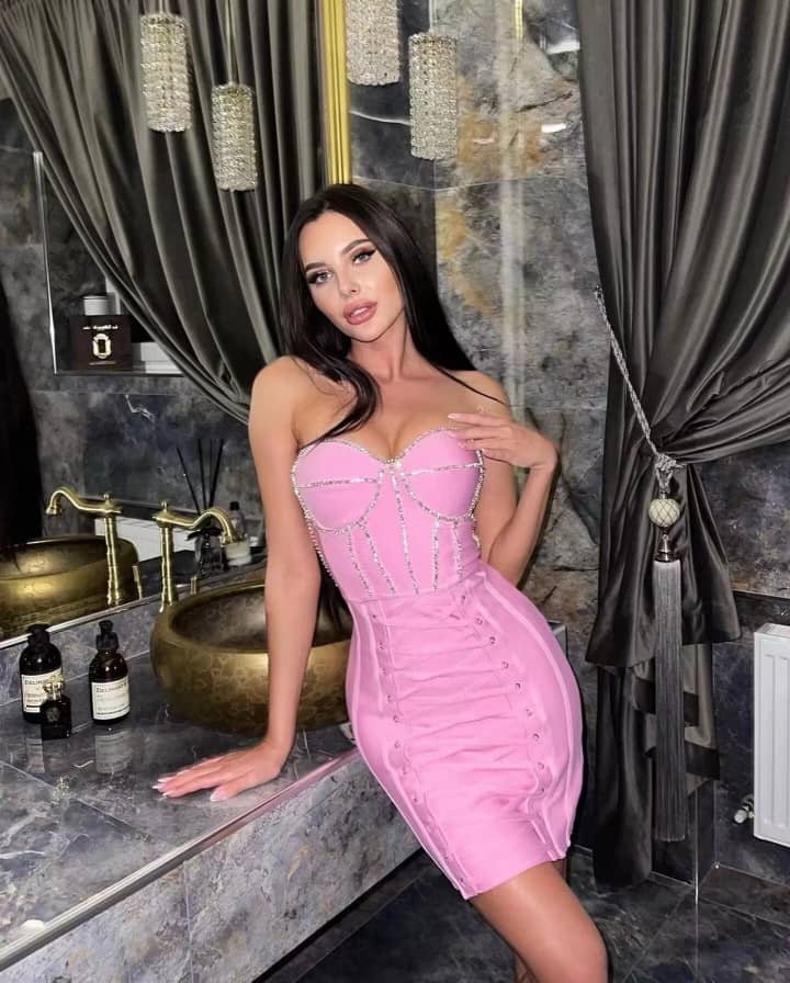 Bandage Rhinestone Gown