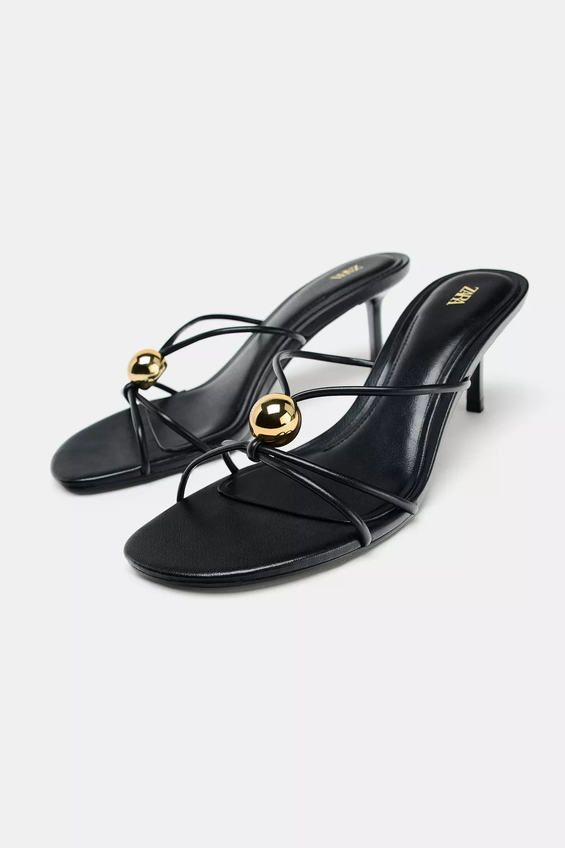 Zara Black Slippers Heel