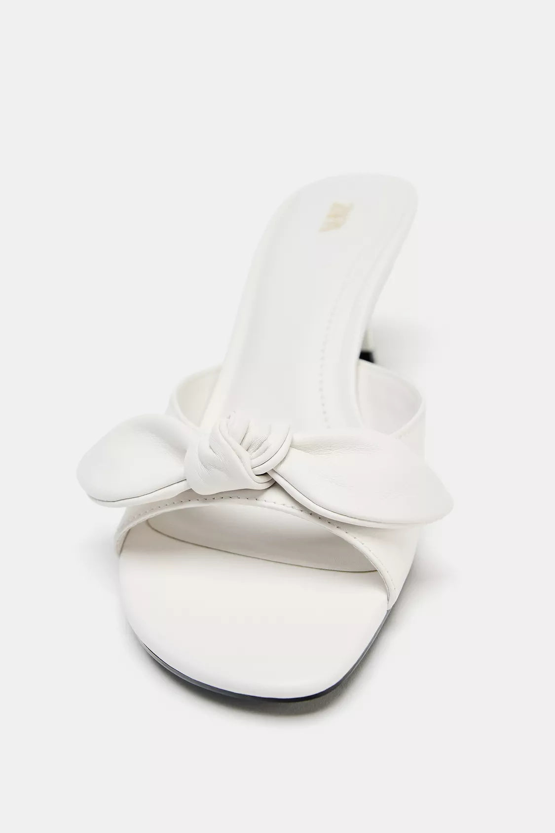 Zara White Slippers Heel