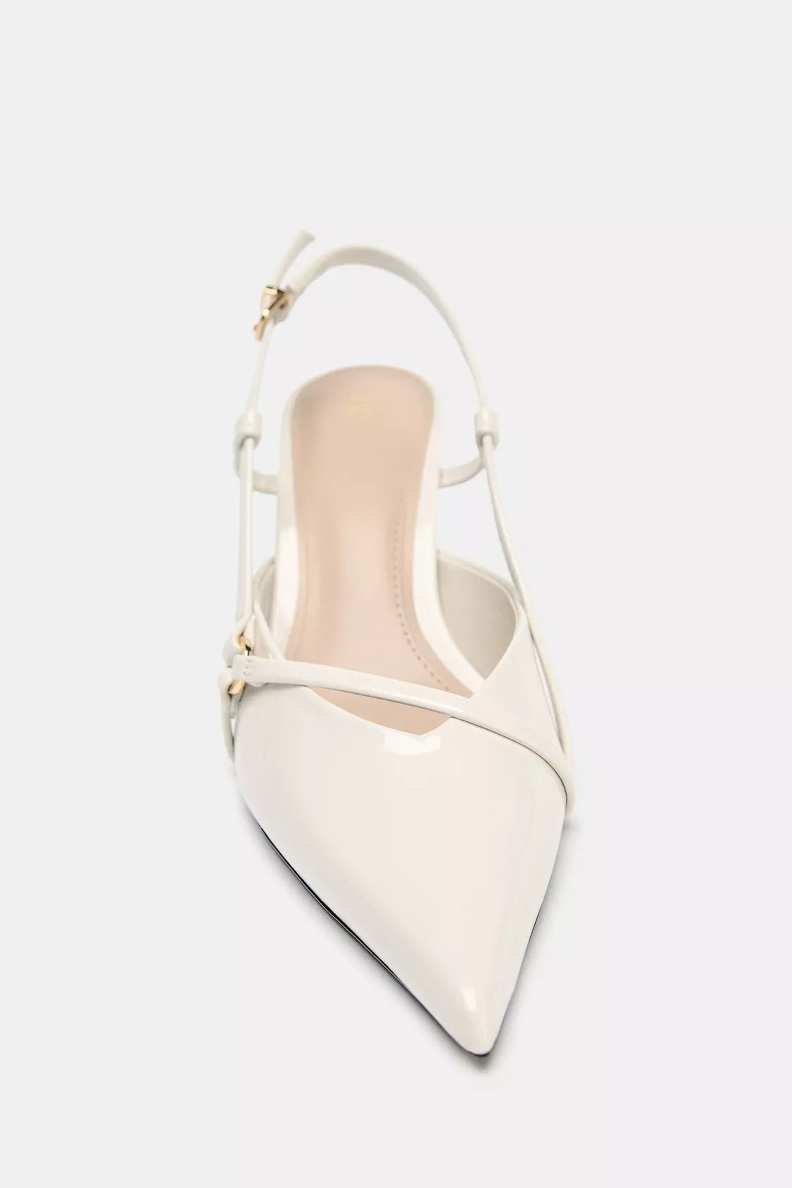 Zara White Peeptoe Heel