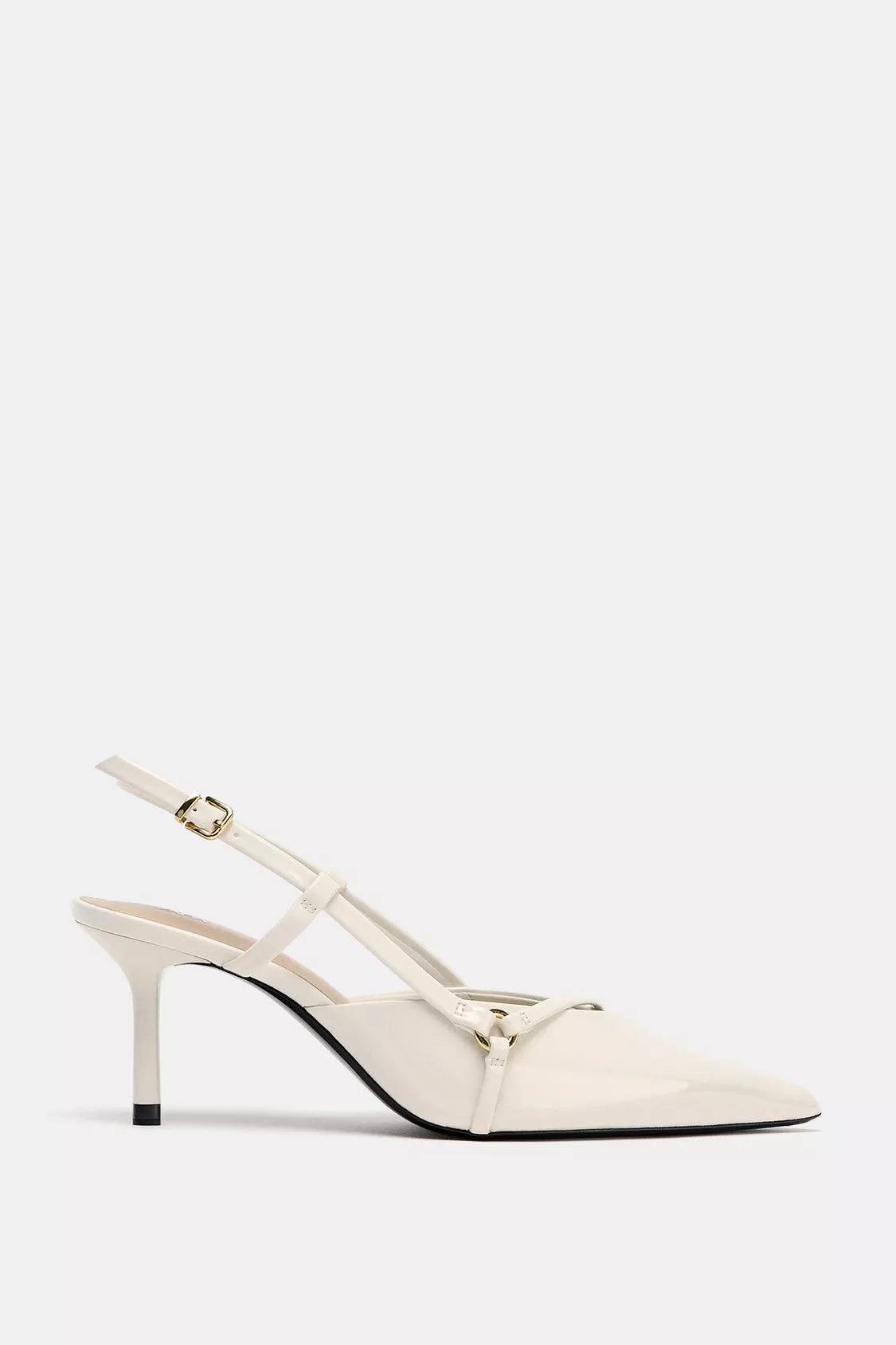 Zara White Peeptoe Heel
