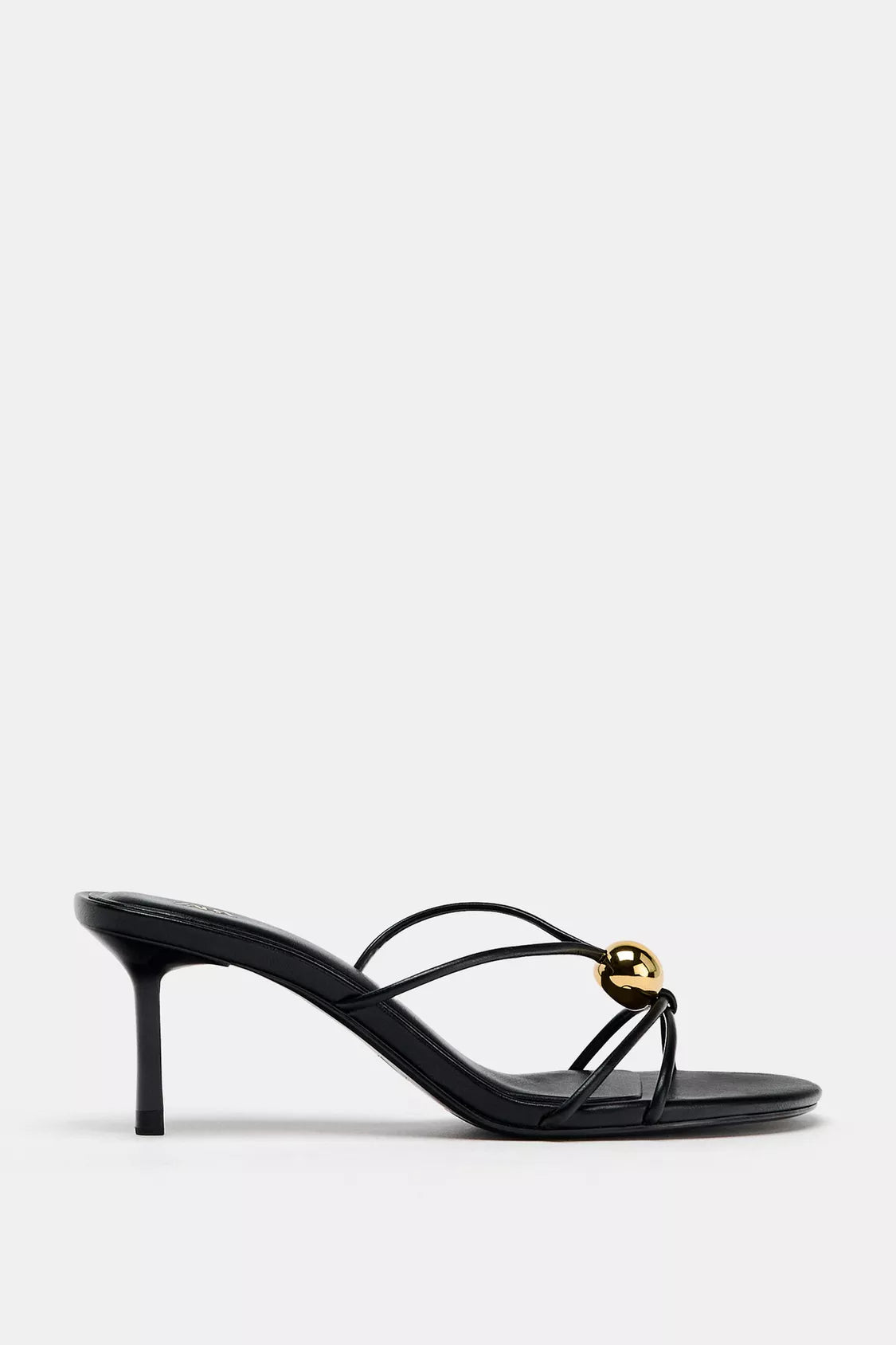 Zara Black Slippers Heel