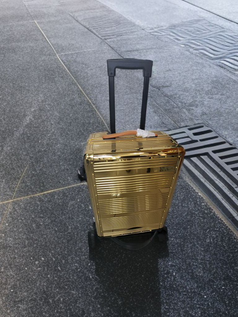 Fancy Gold Aluminium Hand Carry Luggage