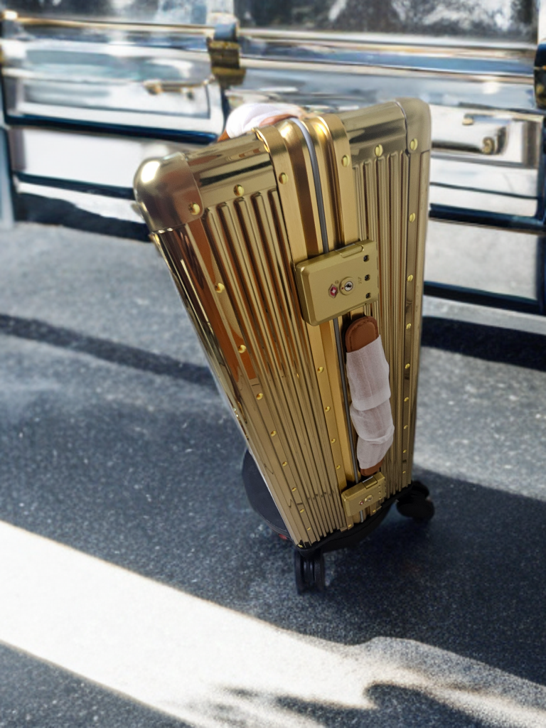 Fancy Gold Aluminium Hand Carry Luggage