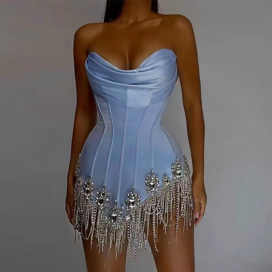 Bandage Rhinestone Gown